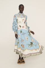 ALEMAIS Bath House Shirtdress - Multi Sz10