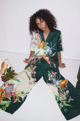 ALEMAIS Aggie Shirt - Green Floral Sz12