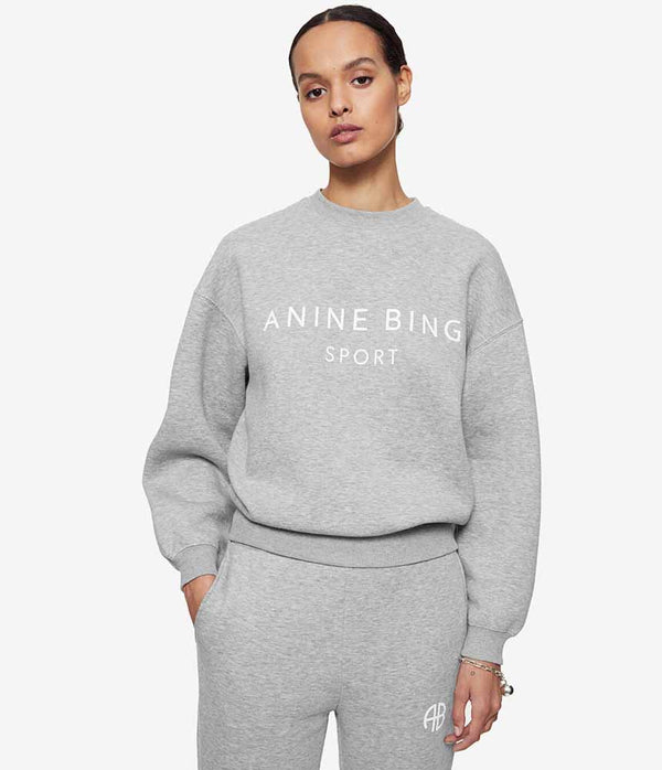 ANINE BING Evan Sweatshirt - Heather Grey SzL