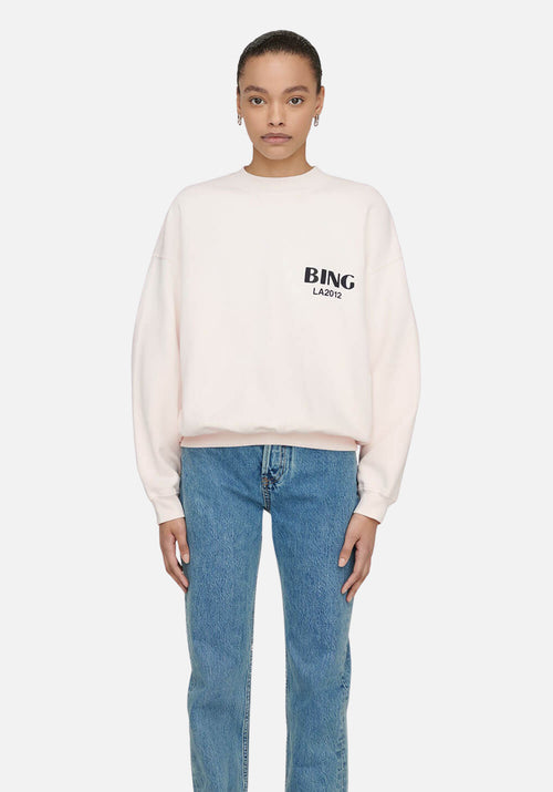 ANINE BING Jaci Sweatshirt Bing LA -  Washed Pink SzL