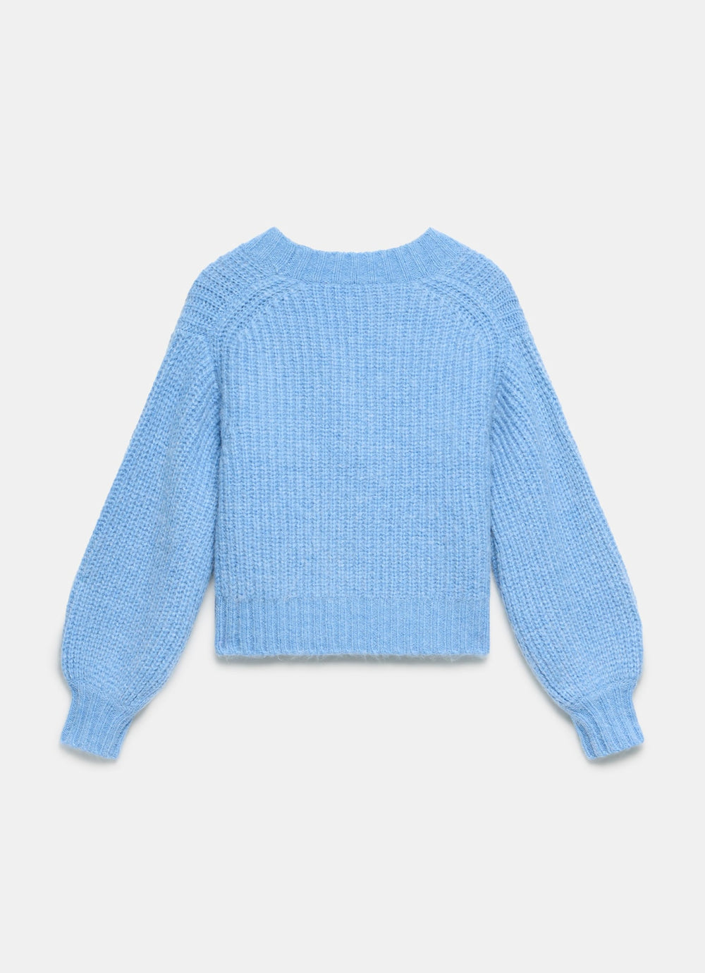MINT VELVET Wool Blend Balloon Sleeve Cardigan - Blue SzL