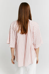 KAREN WALKER Boaters Shirt - Pink Stripe Sz14