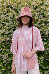 KAREN WALKER Boaters Shirt - Pink Stripe Sz14