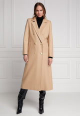 HOLLAND COOPER Double Breasted Coat - Camel Sz12