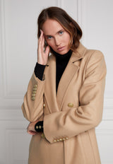 HOLLAND COOPER Double Breasted Coat - Camel Sz12
