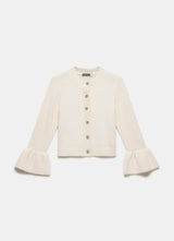 MINT VELVET Fluted Sleeve Cardigan - Cream