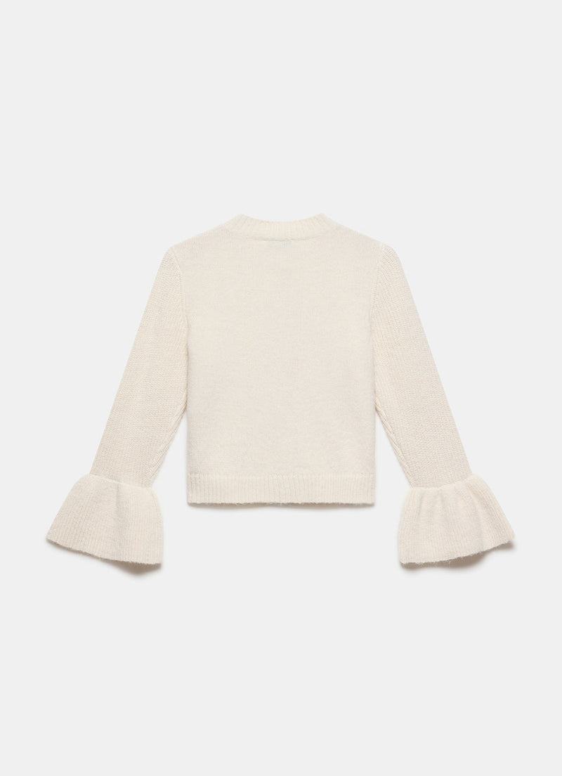 MINT VELVET Fluted Sleeve Cardigan - Cream