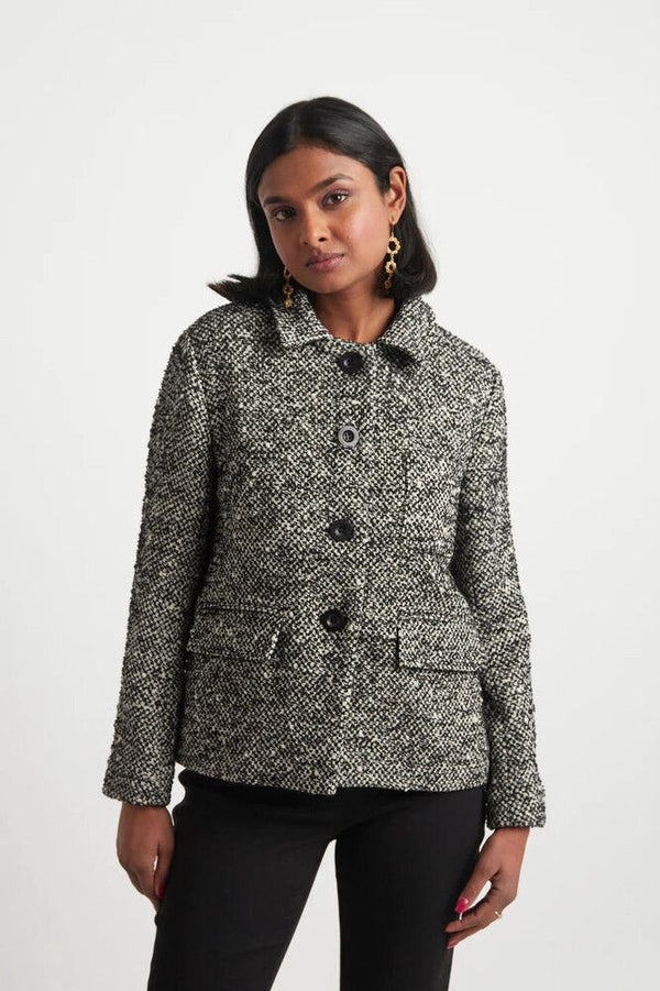 TWENTY SEVEN NAMES Motto Jacket - Black Boucle Sz12