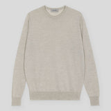 JOHN SMEDLEY Dillie Extra Fine Merino Jumper - Grey Fleece SzL