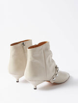 ISABEL MARANT Donatee Leather Ankle Boots - Ecru EU39