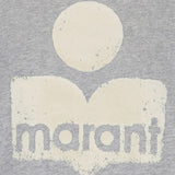 ISABEL MARANT ÉTOILE  Mobyli Flocked Logo Sweatshirt - Grey Sz36 NZ8