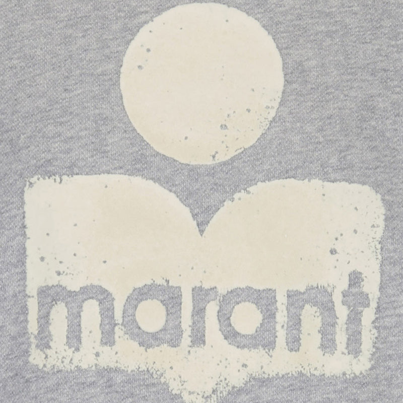 ISABEL MARANT ÉTOILE  Mobyli Flocked Logo Sweatshirt - Grey Sz36 NZ8