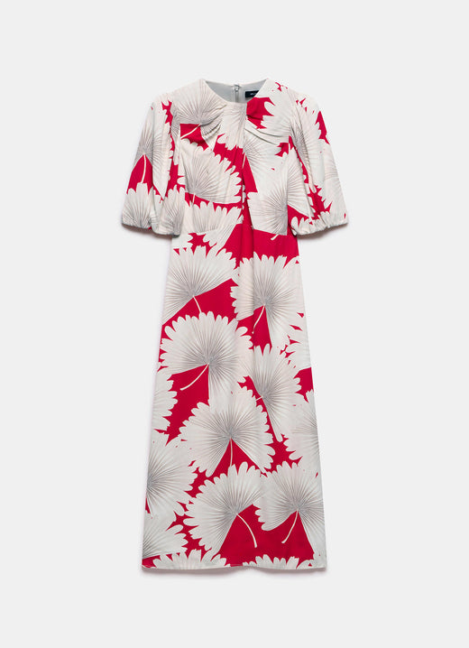 MINT VELVET Floral Print Midi Dress - Red Sz8