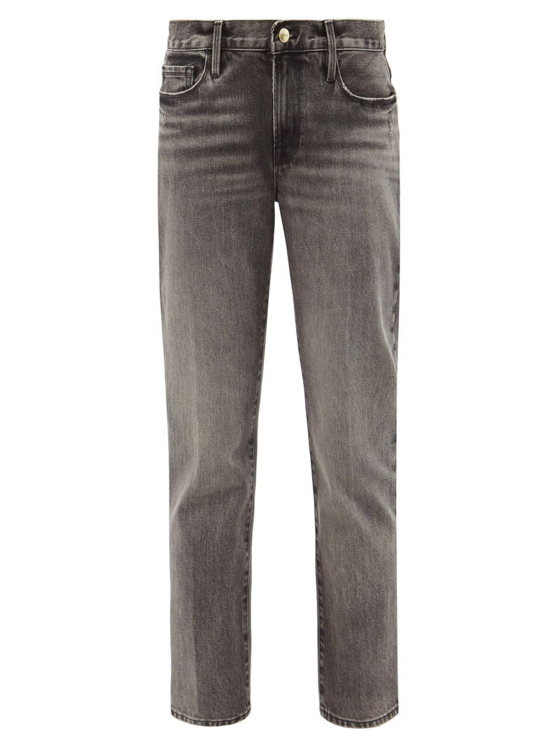 FRAME Le Nouveau Mid-rise Straight Jeans - Grey Sz28
