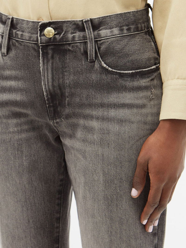 FRAME Le Nouveau Mid-rise Straight Jeans - Grey Sz28