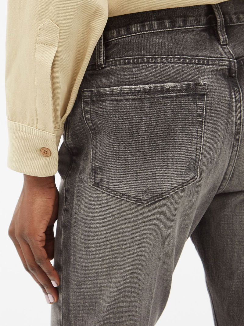 FRAME Le Nouveau Mid-rise Straight Jeans - Grey Sz28