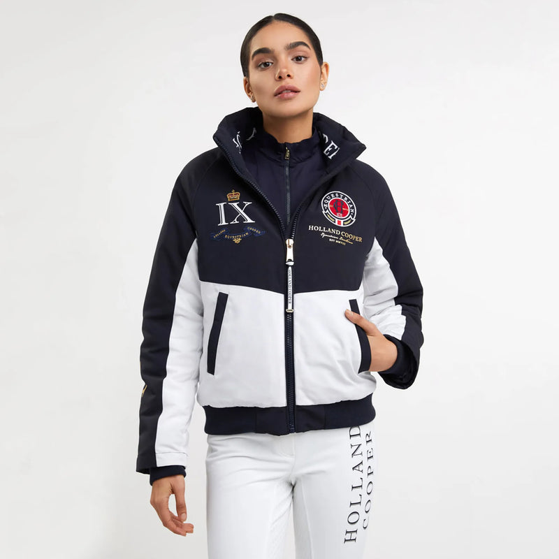 HOLLAND COOPER  Team HC Ladies Jacket - White & Navy SzL