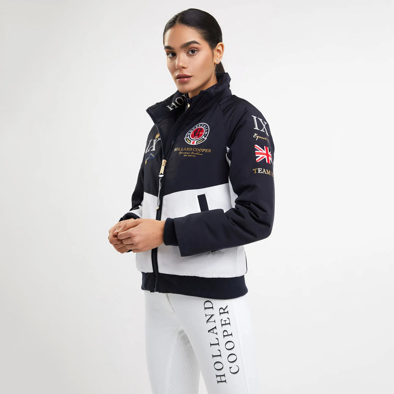 HOLLAND COOPER  Team HC Ladies Jacket - White & Navy SzL