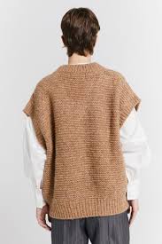 KAREN WALKER Cable Knit Vest - Honey Marle Sz12