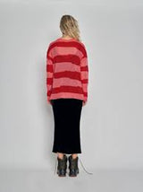 NEWLANDS Ziggy Sweater - Pink & Red SzM