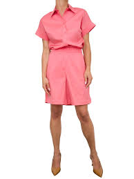 MAX MARA Oriana Cotton Blend Shirt - Pink US8 NZ12