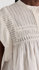 ISABEL MARANT ÉTOILE Leaza Top - Off White Sz38 NZ S/M