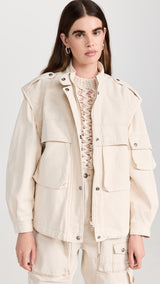 ISABEL MARANT Edine Jacket - Ecru Sz34 NZXS