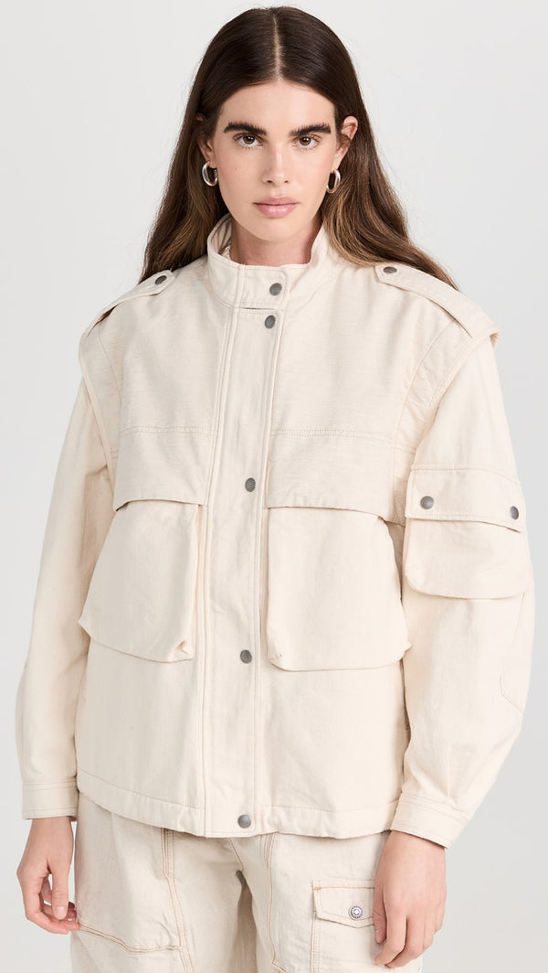 ISABEL MARANT Edine Jacket - Ecru Sz34 NZXS