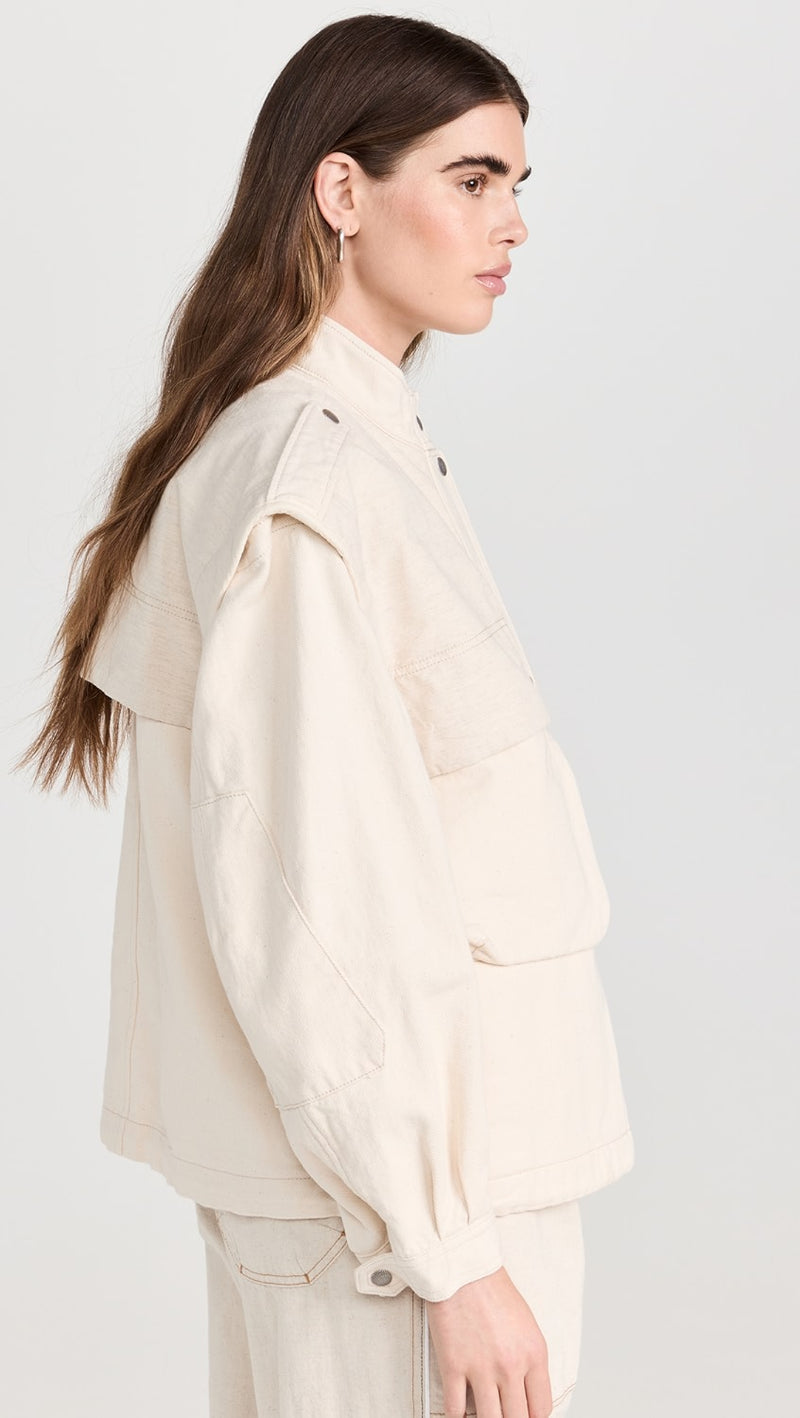 ISABEL MARANT Edine Jacket - Ecru Sz34 NZXS