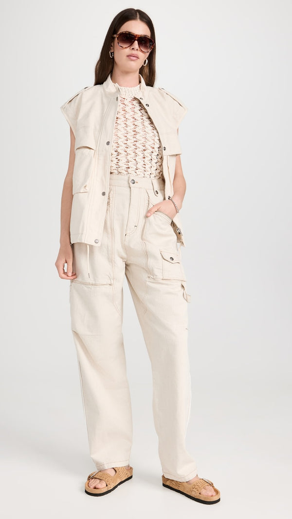 ISABEL MARANT Edine Jacket - Ecru Sz34 NZXS
