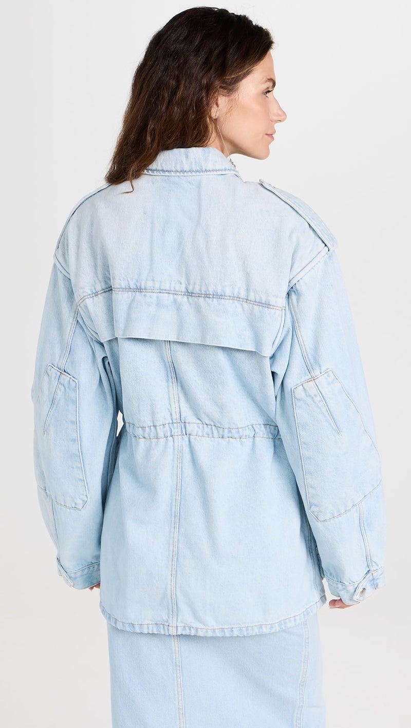 ISABEL MARANT Elize Denim Jacket - Light Blue SZ34 NZ6