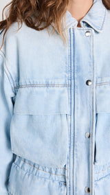 ISABEL MARANT Elize Denim Jacket - Light Blue SZ34 NZ6