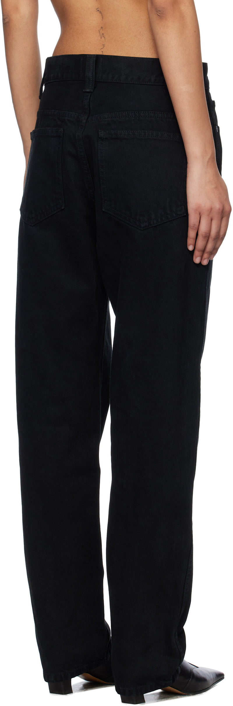 KHAITE Corben High-rise Tapered Jeans - Black Sz27