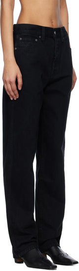 KHAITE Corben High-rise Tapered Jeans - Black Sz27