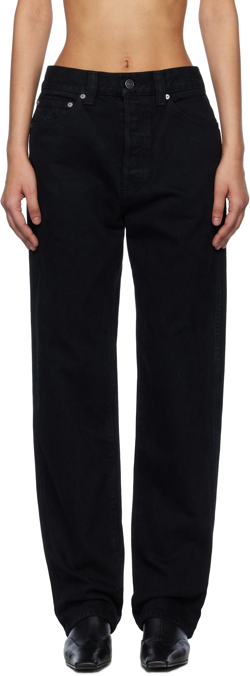 KHAITE Corben High-rise Tapered Jeans - Black Sz27