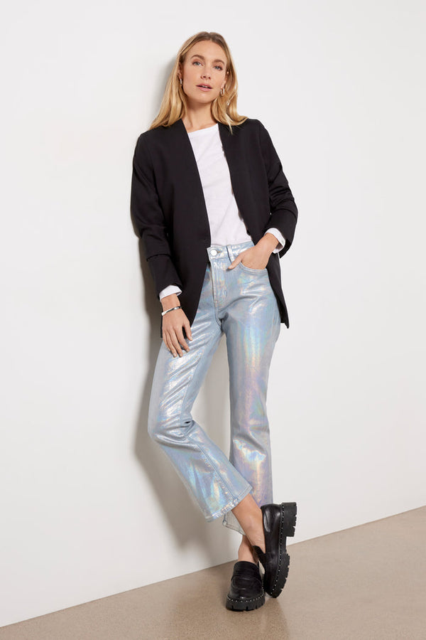 FRAME Le Crop Mini Boot - Hologram Sz28