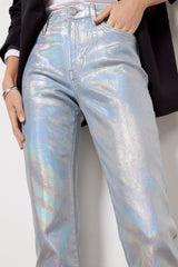 FRAME Le Crop Mini Boot - Hologram Sz28