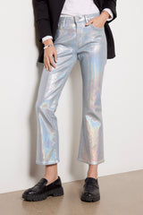 FRAME Le Crop Mini Boot - Hologram Sz28