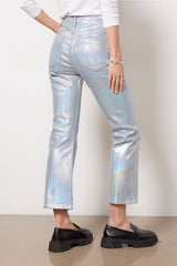 FRAME Le Crop Mini Boot - Hologram Sz28