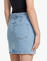 GESTUZ  Leia Mini Skirt - Washed Blue Sz36 NZS