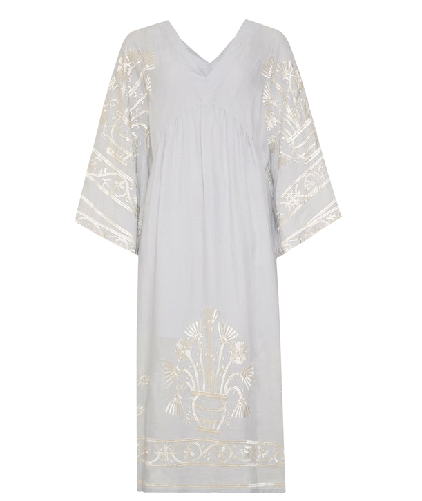 GREEK ARCHAIC KORI Kaftan Dress - Light Grey SzS