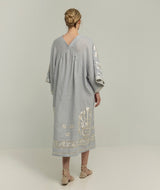 GREEK ARCHAIC KORI Kaftan Dress - Light Grey SzS