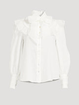 ALEMAIS Lennie Ruffled Blouse -Ivory Sz10