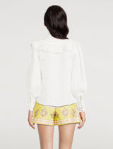 ALEMAIS Lennie Ruffled Blouse -Ivory Sz10