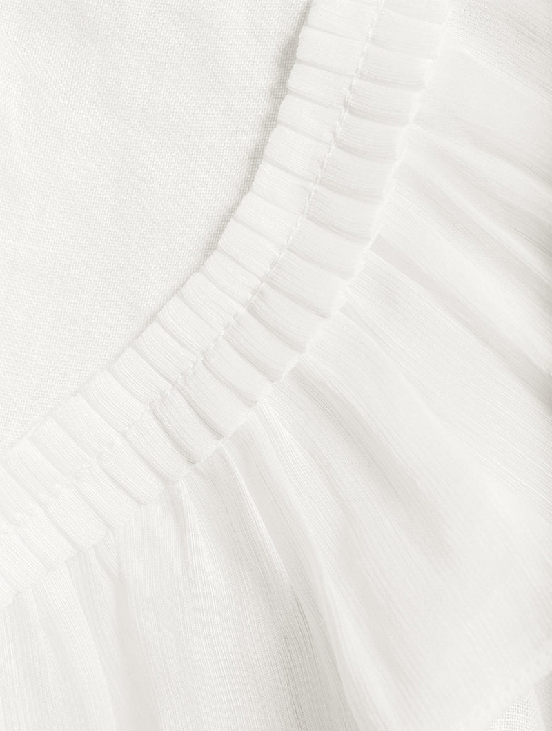 ALEMAIS Lennie Ruffled Blouse -Ivory Sz10