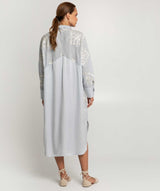 GREEK ARCHAIC KORI Lefkada Long Shirt Dress - Grey SzXS