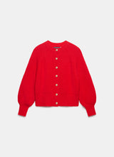 MINT VELVET Knitted Wool Blend Cardigan - Red SzM