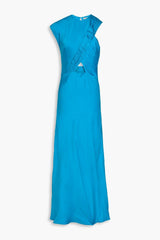 SANDRO Barbara Cutout Dress - Teal Blue Sz36 NZ10