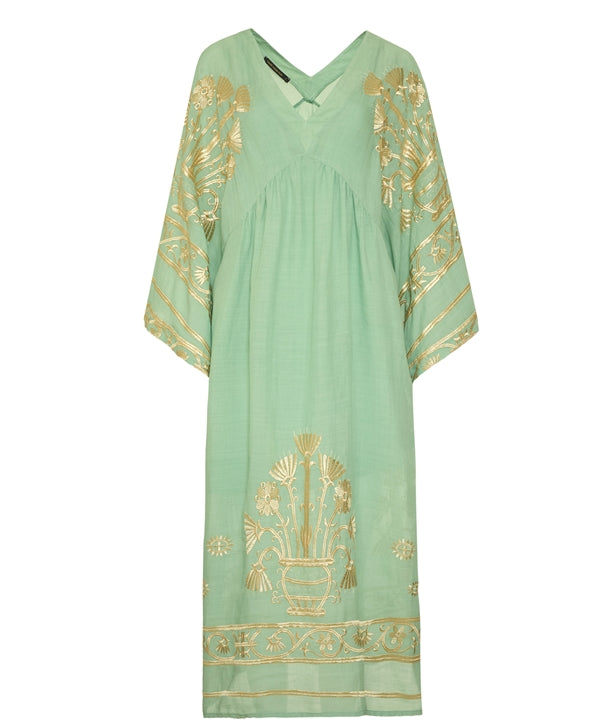 GREEK ARCHAIC KORI Kaftan Dress - Green SzM