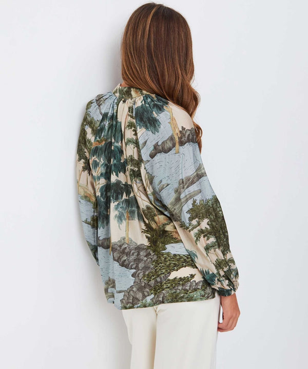 ONE HUNDRED STARS Bow Blouse - Rivers Sz S/M